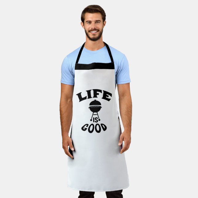Custom GRILLEN Lover Griller Vater Mama Das Leben  Schürze (Getragen)