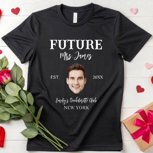 Custom Groom Face Bach Social Club Bridge Verlobt T-Shirt
