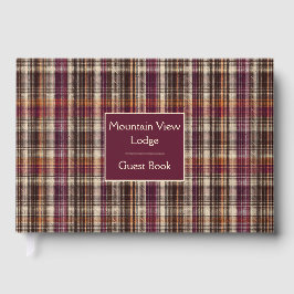 Custom Guest Book Gingham Style Vacation Rentals Gästebuch