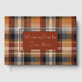 Custom Guest Book Gingham Style Vacation Rentals Gästebuch