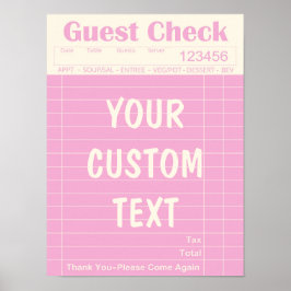 Custom Guest Karo Kitchen Wall Art Poster