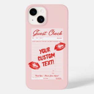 Custom Guest Karo Personalisiert Quote Red Poster Case-Mate iPhone 14 Hülle