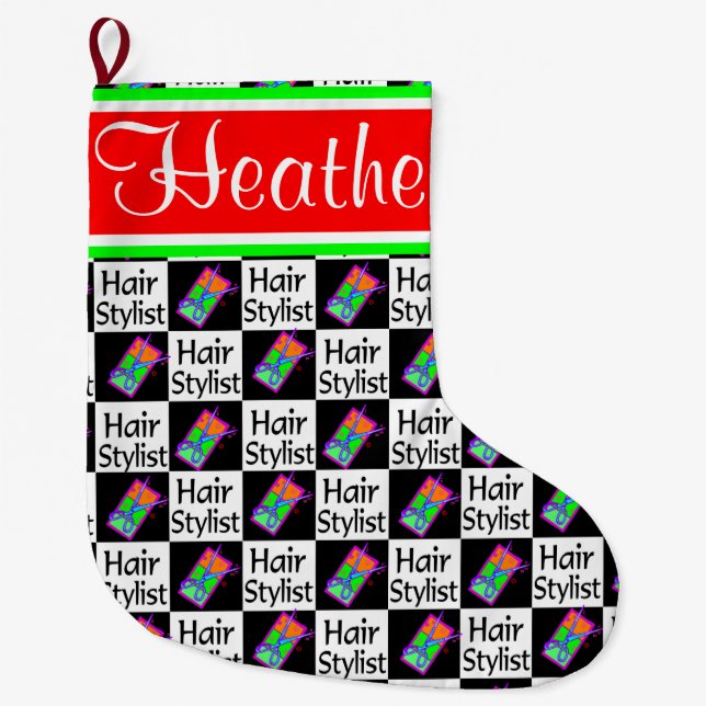 CUSTOM HAIR STYLIST CHRISTMAS STRUMPF GROßER WEIHNACHTSSTRUMPF (Vorderseite)