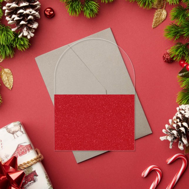 Custom Half Tomato Red Noise Acrylic Invitation (Insitu (vacances))