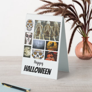 Custom Halloween 8 Foto Collage Tischaufsteller