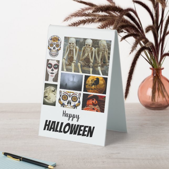 Custom Halloween 8 Foto Collage Tischaufsteller (In Situ (Tisch))