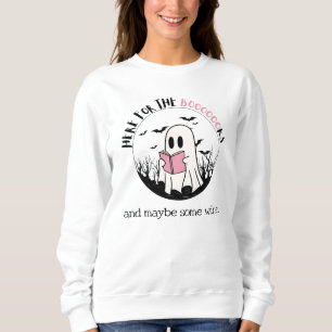 Custom Halloween Book Lover Ghost Sweatshirt