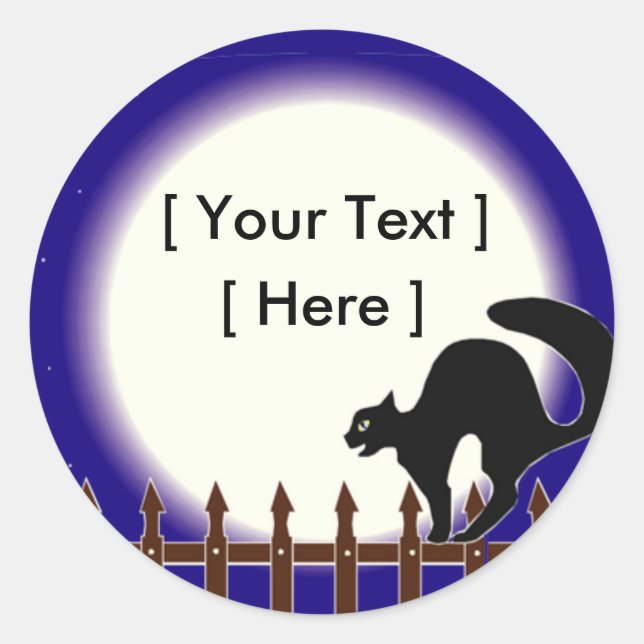 Custom Halloween Cat Stickers (Vorderseite)