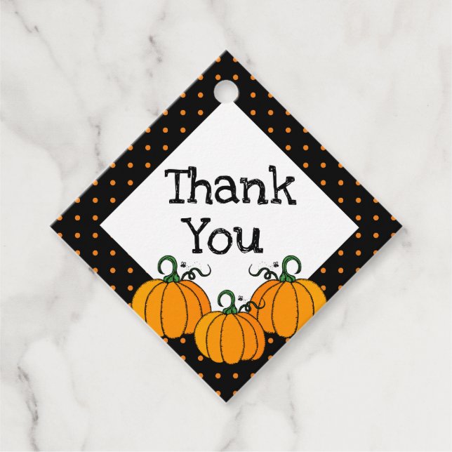 Custom Halloween Dankeschön Klassischer Rundaufkle Geschenkanhänger (Vorderseite)