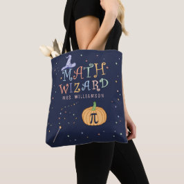 Custom Halloween Mathe Wizard Pumpkin Pi Teacher Tasche