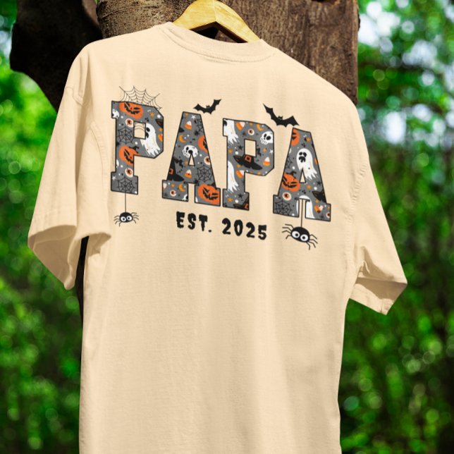 Custom Halloween PAPA DAD spooky theme T-Shirt (Von Creator hochgeladen)