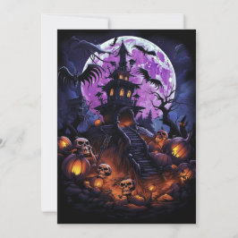Custom Halloween-Party Skeletton Spuk House Einladung