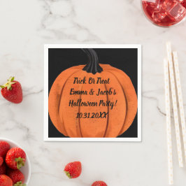 Custom Halloween Pumpkin Design Party Serviette
