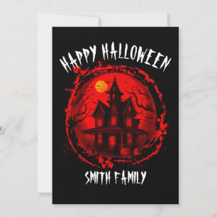 CUSTOM HALLOWEEN SPUK HAUS FAMILIE PARTY EINLADUNG