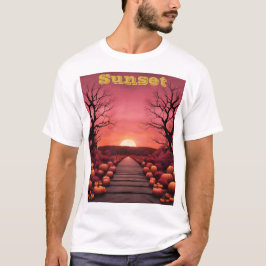 Custom Halloween Sunset T - Shirt