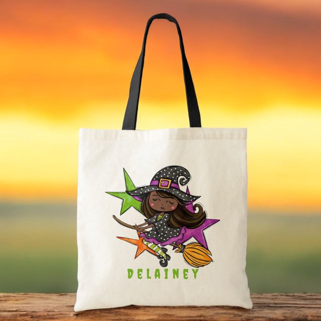 Custom Halloween Trick oder Treat Hexen Black Star Tragetasche (Von Creator hochgeladen)