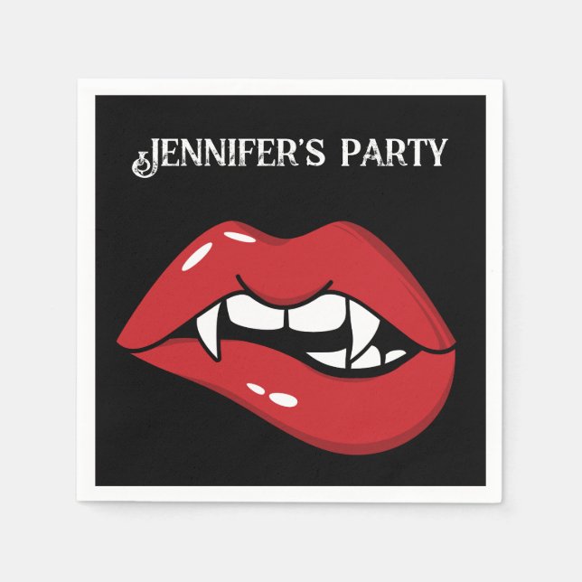 Custom Halloween Vampire Serviette (Vorderseite)