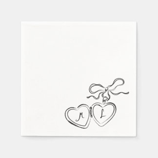 Custom Hand Drawing Wedding Napkins Klasse Serviette