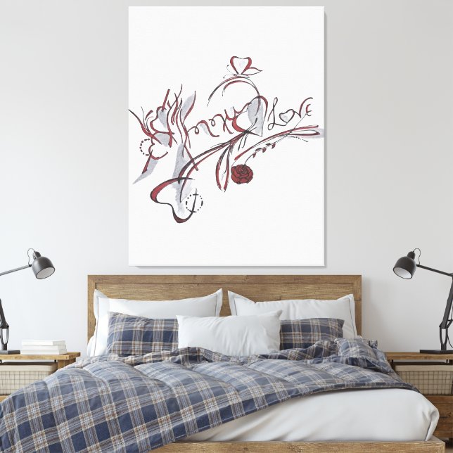  custom hand-drawn calligraphy art leinwanddruck (Insitu (Schlafzimmer))