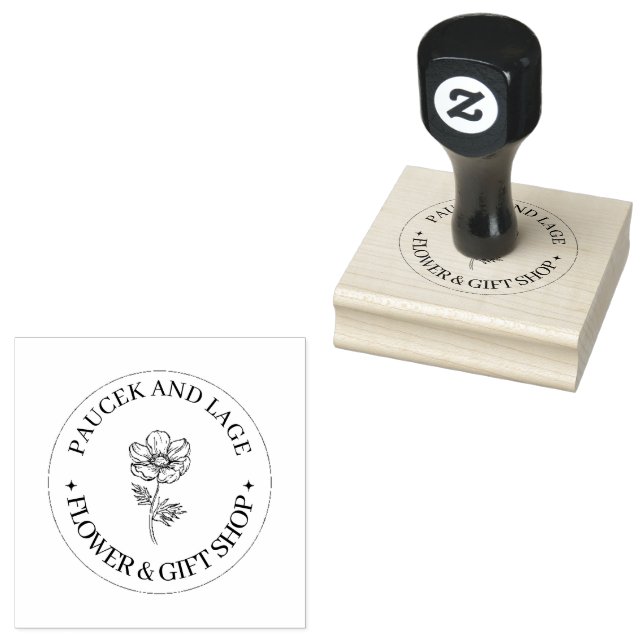Custom Handmade With Love Round Craft Stamp Gummistempel (Stempel)