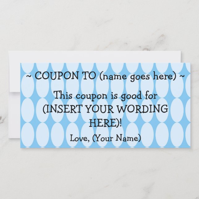 CUSTOM HANUKKAH GIFT COUPON FEIERTAGSKARTE (Vorderseite)