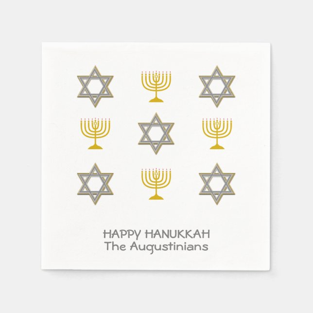 Custom Hanukkka Paper Serviette (Vorderseite)