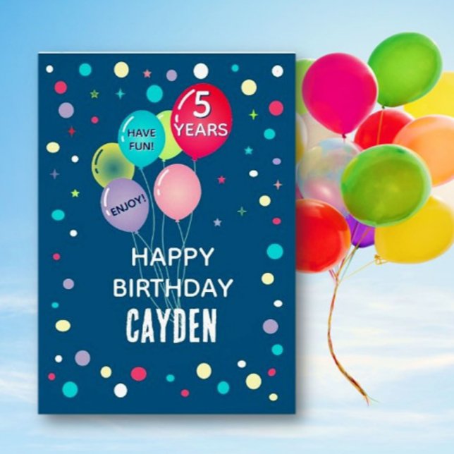 Custom Happy 5e anniversaire toute carte enfant (Créateur téléchargé)
