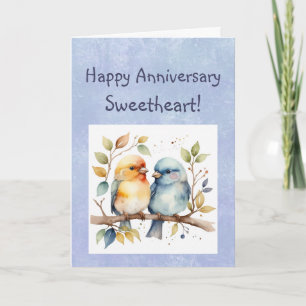 Custom Happy Anniversary Sweetheart Niedlich Loveb Karte