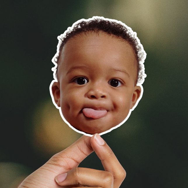 Custom Happy Baby Face Meme Photo Personalized Aufkleber (Von Creator hochgeladen)