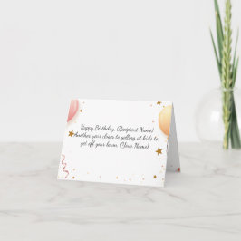 Custom Happy Birthday Card Personalisiert Gruß Karte