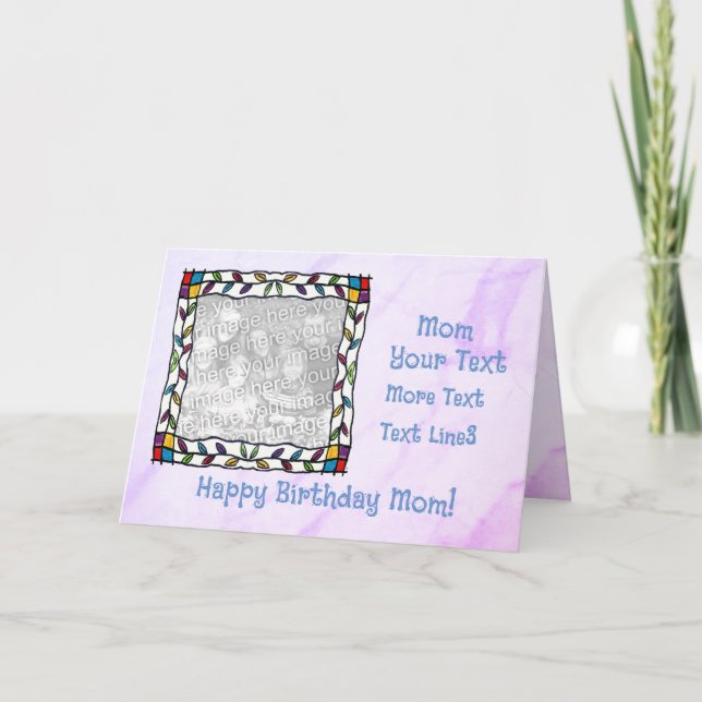 Custom Happy Birthday Mama Karte (Vorderseite)