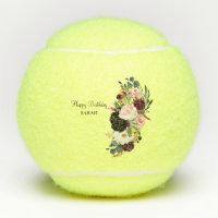 Custom Happy Birthday Name Floral