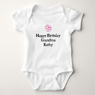 Custom Happy Birthday Oma, Geschenk von Baby, Baby Strampler