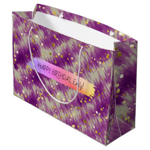 Custom Happy Birthday Personalisiert Feminine Girl Große Geschenktüte