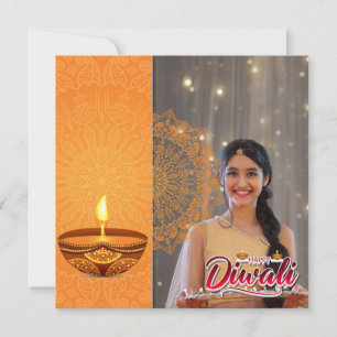 Custom Happy Diwali Festival de Carte photo léger