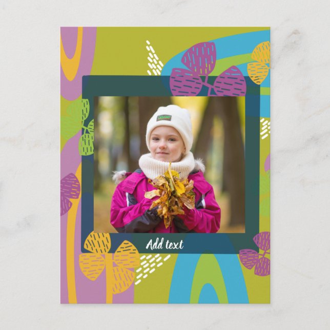 Custom Happy Geburtstag Foto Kleinkind farbig Postkarte (Vorderseite)