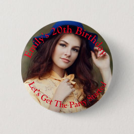 Custom Happy Geburtstag, lasst uns Party bekommen Button
