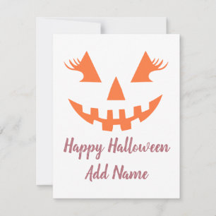 Custom Happy Halloween Kürbislaterne Pumpkin Feiertagskarte