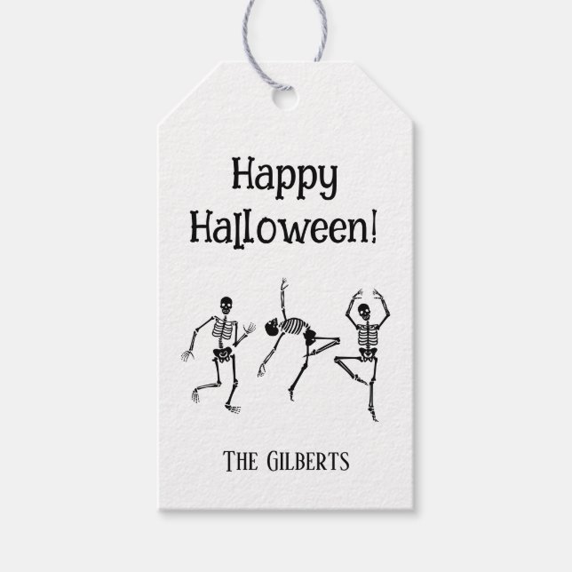 Custom Happy Halloween Moderne Minimal Geschenkanhänger (Vorderseite)