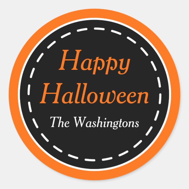 Custom Happy Halloween Stickers (Vorderseite)