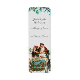 Custom Happy Holidays Chic Rustic Vintag Ephemera