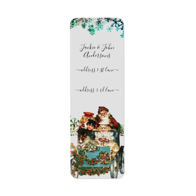 Custom Happy Holidays Chic Rustic Vintag Ephemera (Vorne)