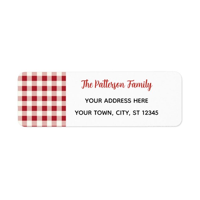 Custom Happy Holidays Fun Classic Plaid Red  (Vorne)