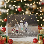 Custom HAPPY HOLIDAYS Gold Confetti | FOTO Feiertagskarte<br><div class="desc">Die schöne moderne Foto Saison Gruß,  Weihnachten,  Hanukkah,  Happy Holidays Mitteilungskarten. Einfach bearbeitbare Karten - einfach Foto und Text hinzufügen. Option in der Karte,  um eine Nachricht zu erhalten oder zu löschen,  um Ihre handgeschriebenen Notizen hinzuzufügen. Imitate goldene Konfetti-Folie.</div>