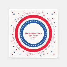 Custom Happy Independence Day Red White Blue Stars