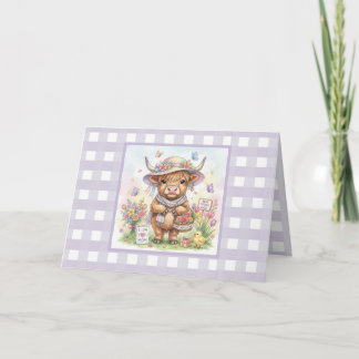 Custom Happy Mother's Day Grandma Highland Cow Karte