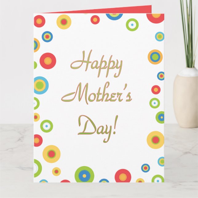 Custom Happy Mother's Day Grußkarte Karte (Vorderseite)