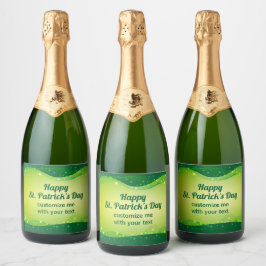 Custom Happy St. Patrick's Day Green Sparkle Party