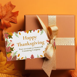 Custom Happy Thanksgiving Fall Business Marketing Geschenkanhänger