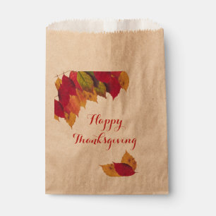 Custom Happy Thanksgiving farbenfrohe Herbstlaube Geschenktütchen